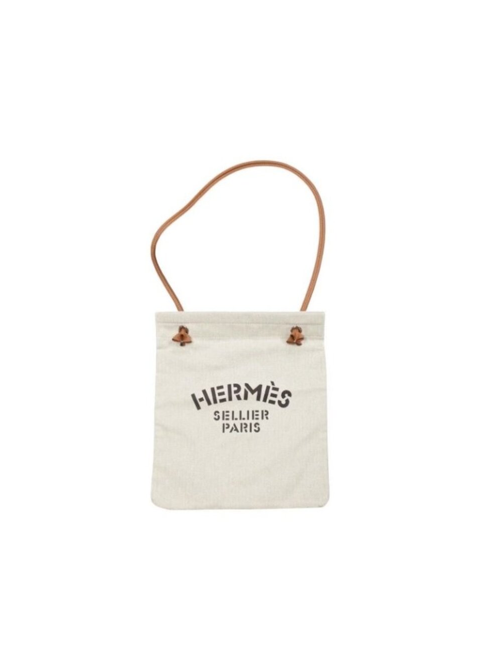 Hermes Aline MM Shoulder Bag H Plume Canvas Ivory Brown